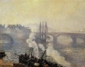 the pont corneille rouen morning mist 1896 Camille Pissarro